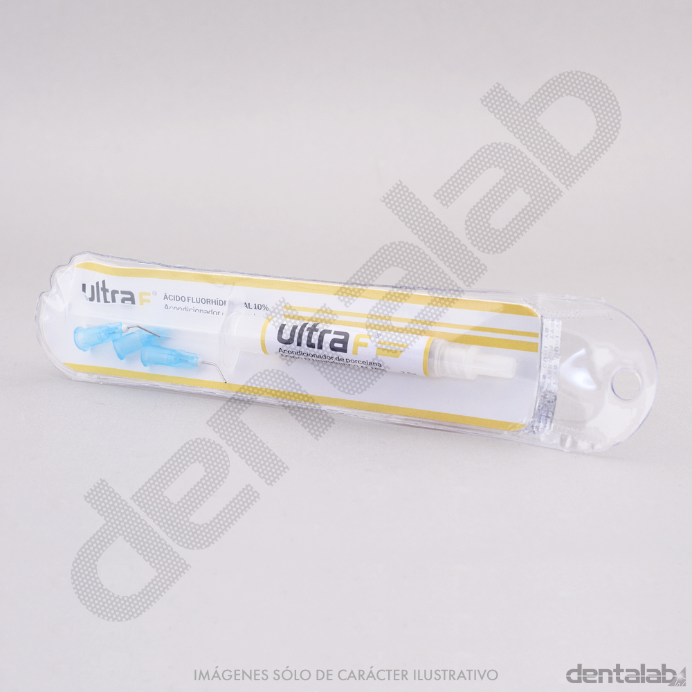 Ácido Fluorhídrico al 10% ULTRA F Jeringa x 2.5g + 3 puntas