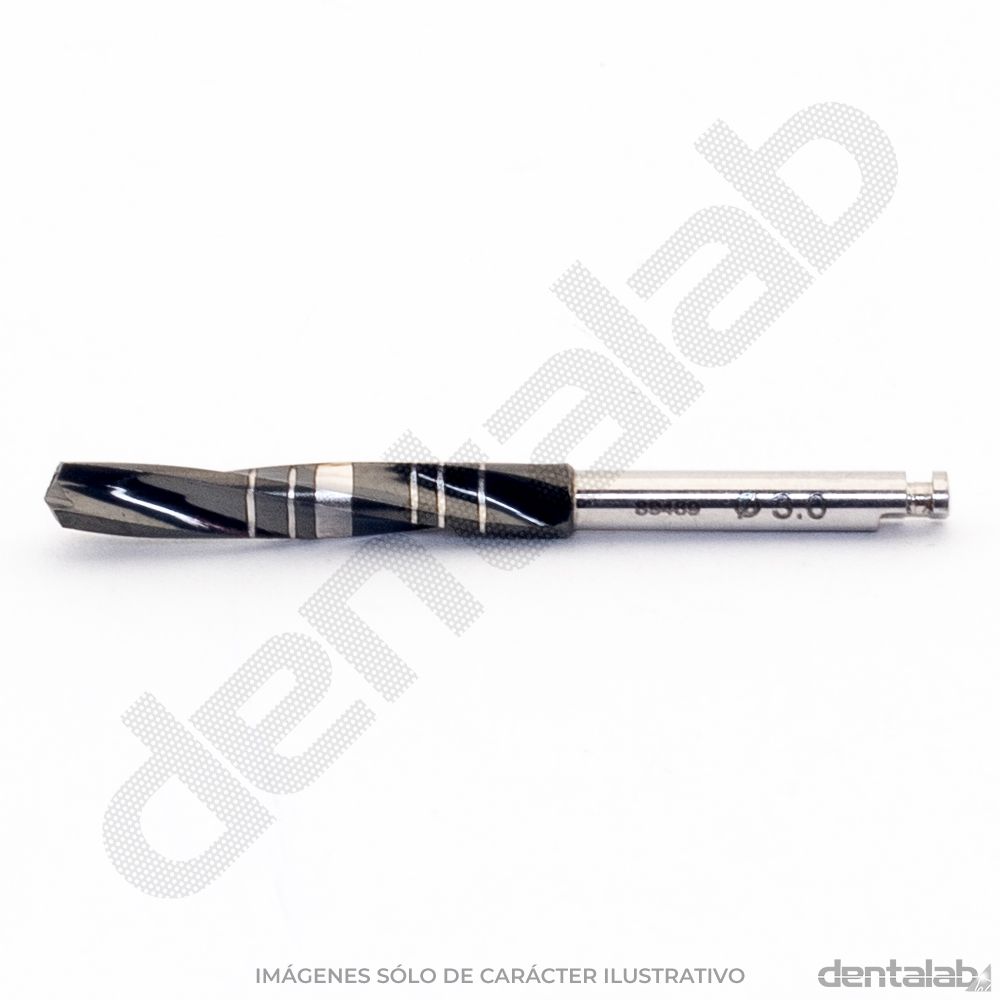 Fresa de Carbono Cónica Helicoidal para Implante Ø 3.0 mm x Unidad