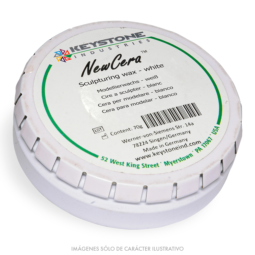 Cera en Lata Modelar Blanca Keystone x 70g