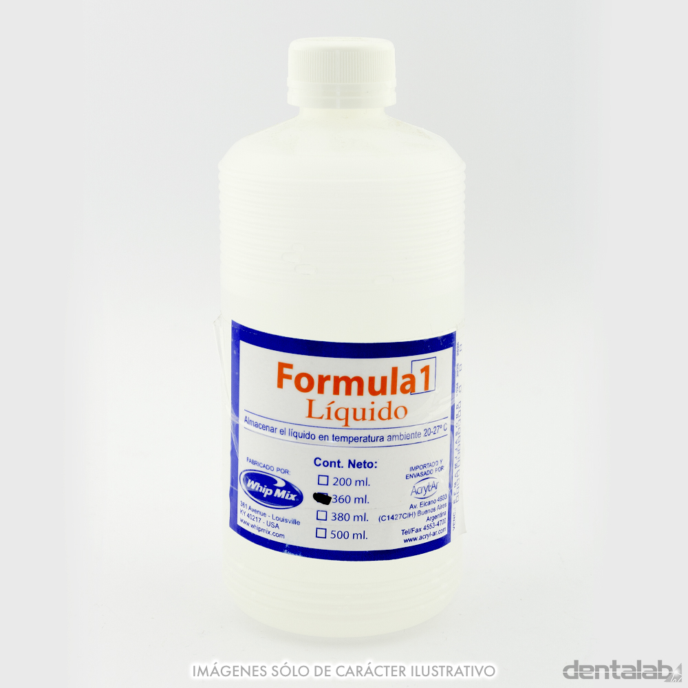 Revestimiento Fórmula 1 Whip Mix Avío 1.8kg (18 Sobres + 360ml Líquido)