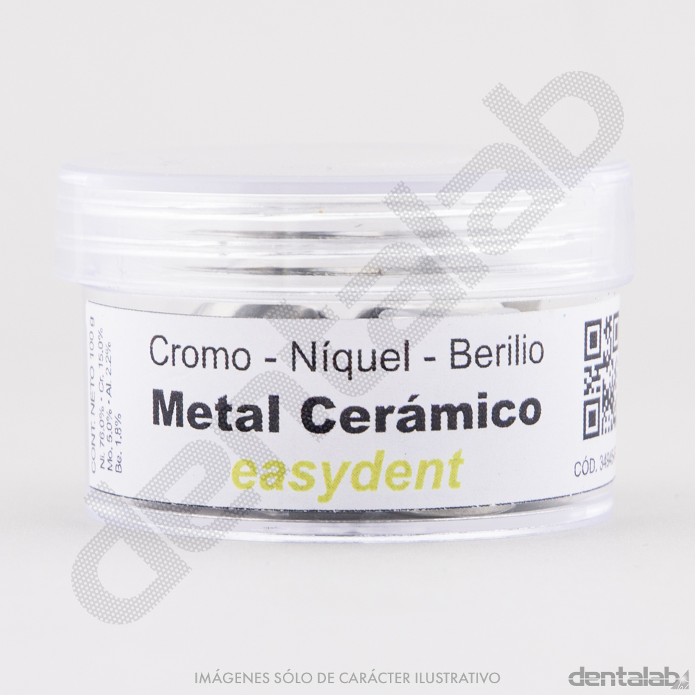 Cromo Níquel Metal Cerámico con Berilio EASYDENT Pastillas x 100g