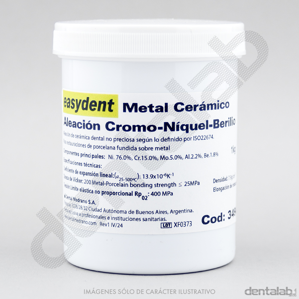 Cromo Níquel Metal Cerámico con Berilio EASYDENT Pastillas x 1kg