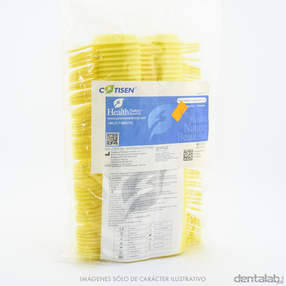 Cubeta Flúor Doble Medium Amarillo COTISEN x 50 und.