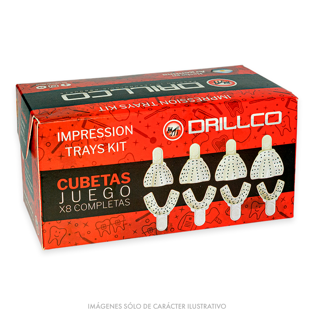 Cubetas Plásticas DRILLCO Juego Completo Blanco x 8 Und.