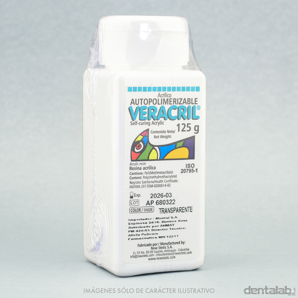 Acrílico Auto Transparente VERACRIL x 125 g