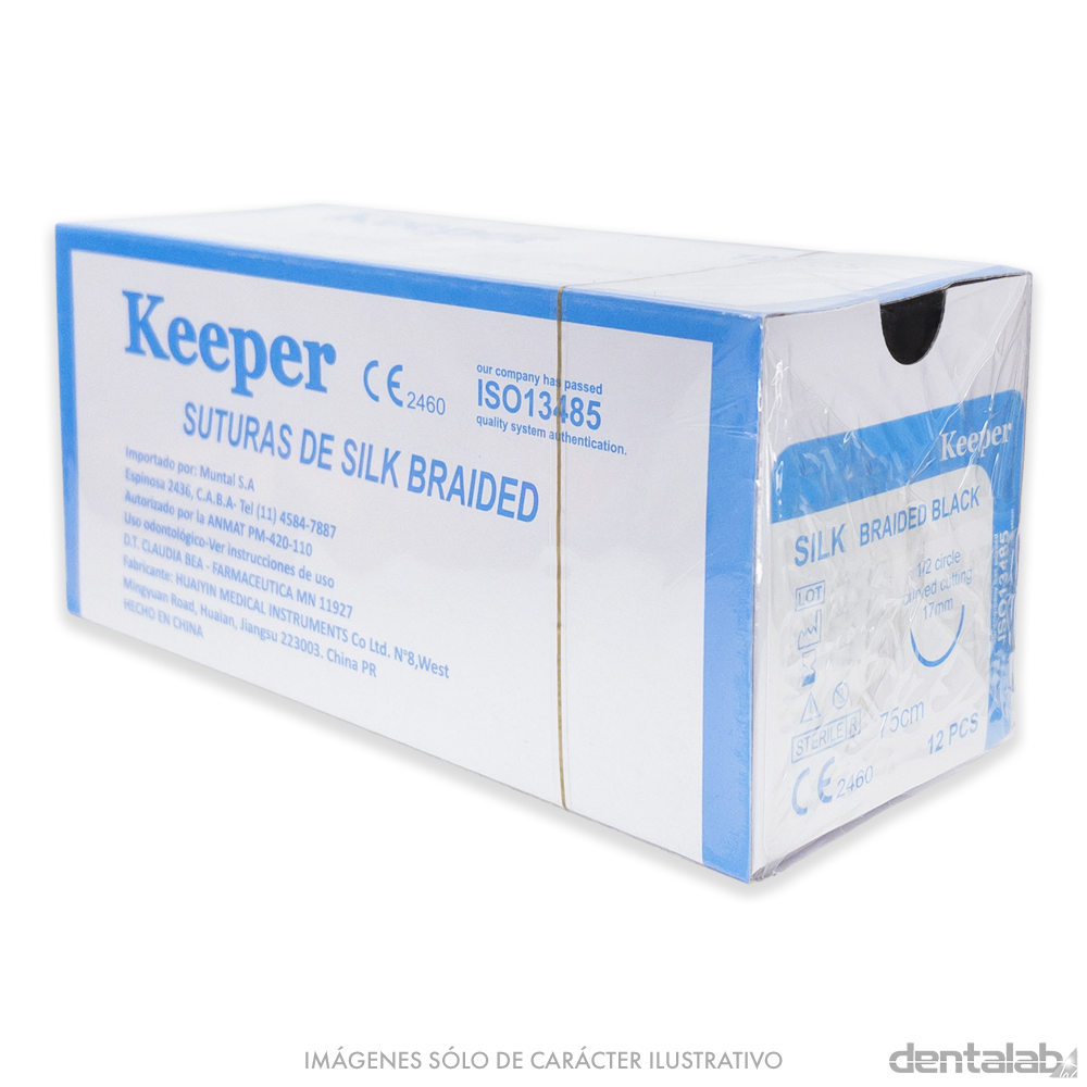 Agujas Sutura Seda Punta Redonda Keeper 3/0 x 12 und.