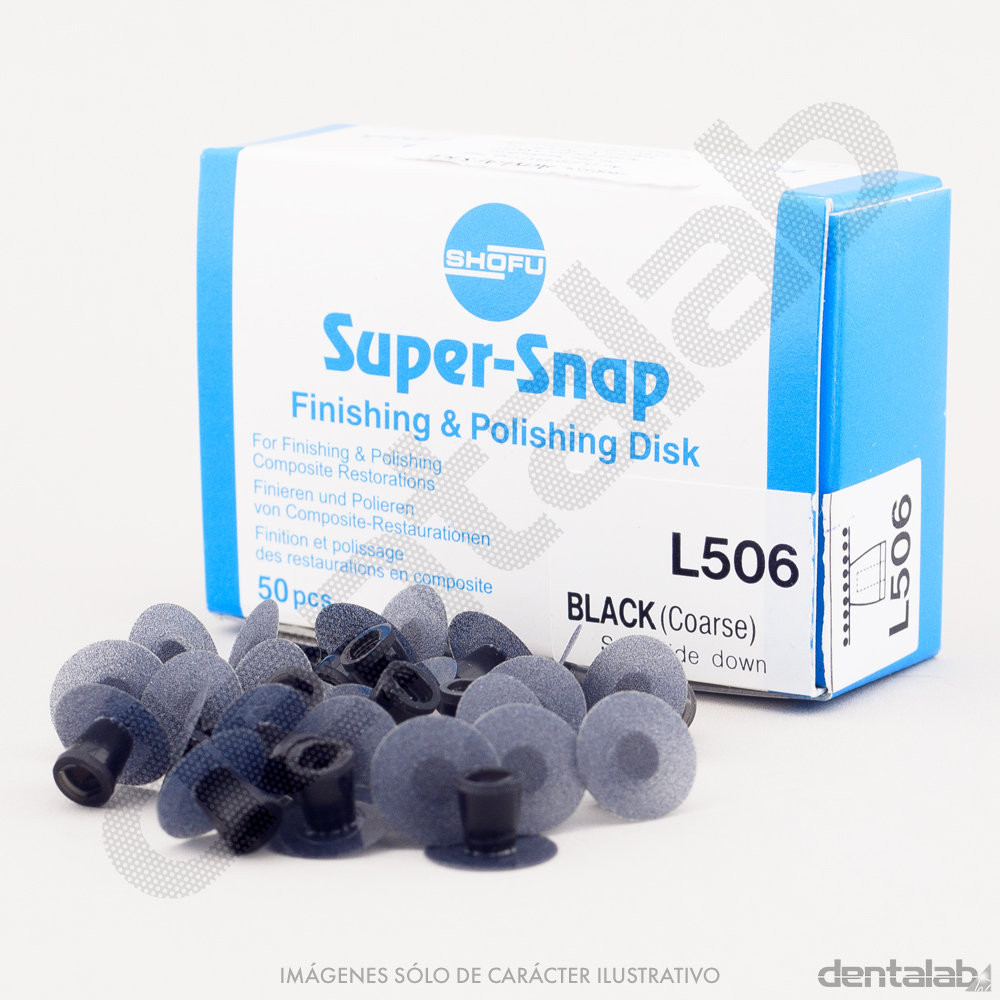 Disco Súper Snap SHOFU para Composite Negro L506 Grano Grueso - Superior x Unidad