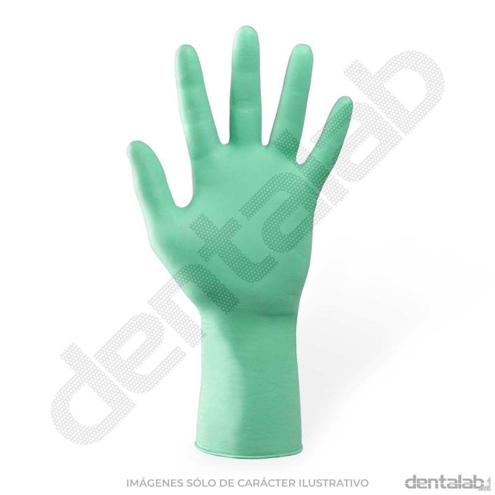Guantes de Nitrilo VERDE Biodegradables Extra Small x 100 und.
