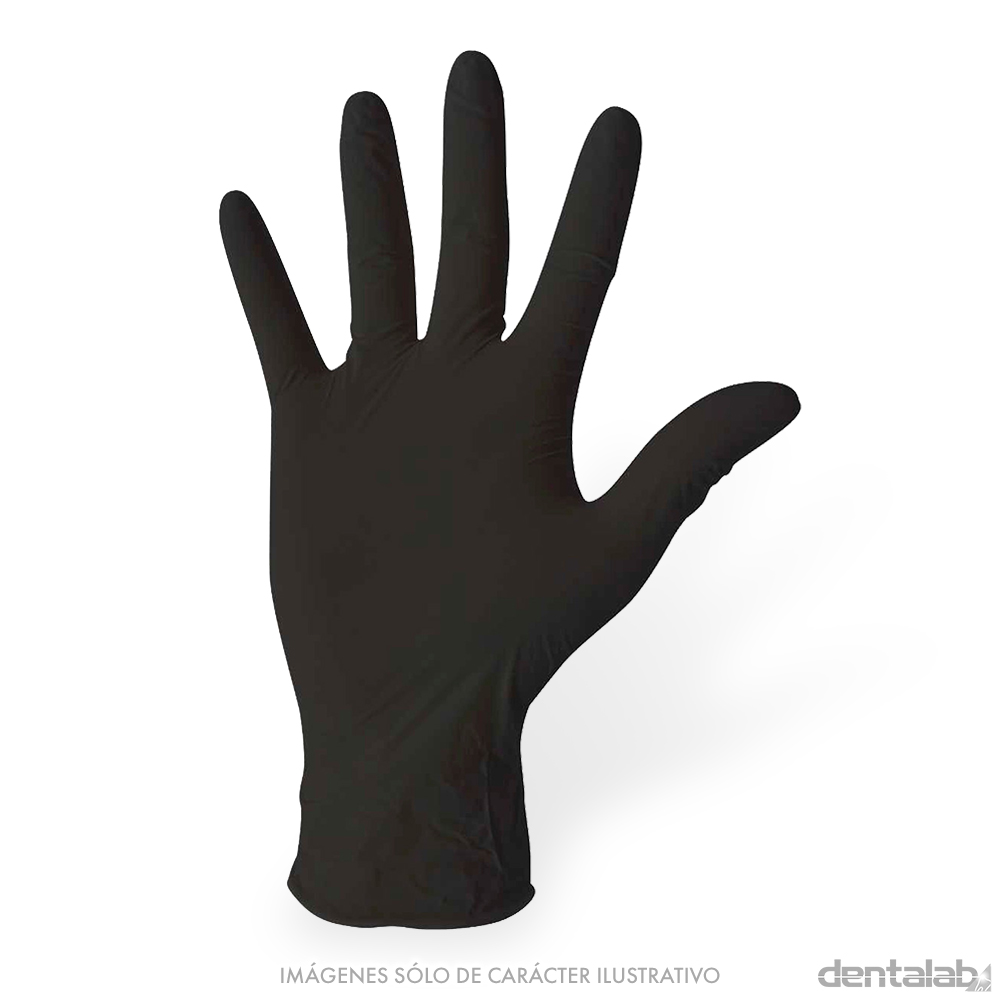 Guantes de Nitrilo NEGRO Large x 100 und.