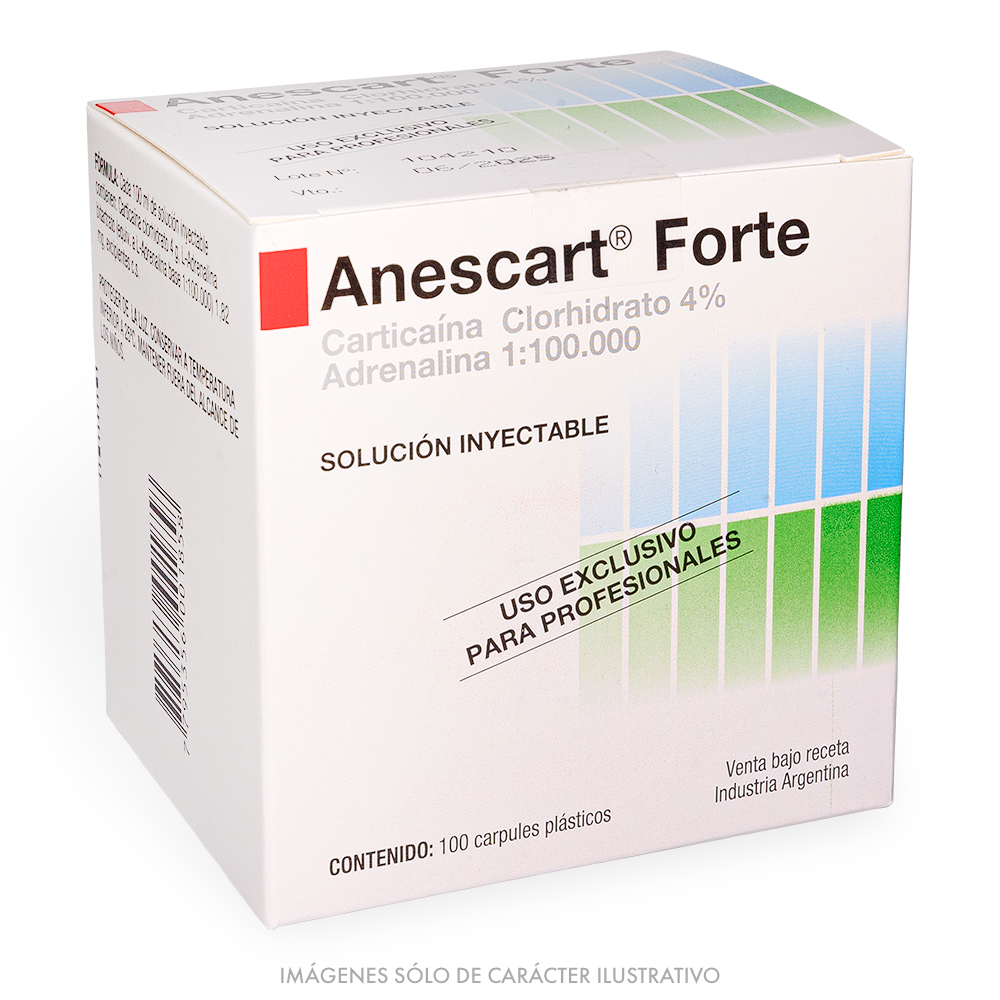 Anestesia Anescart Forte x 100 und.