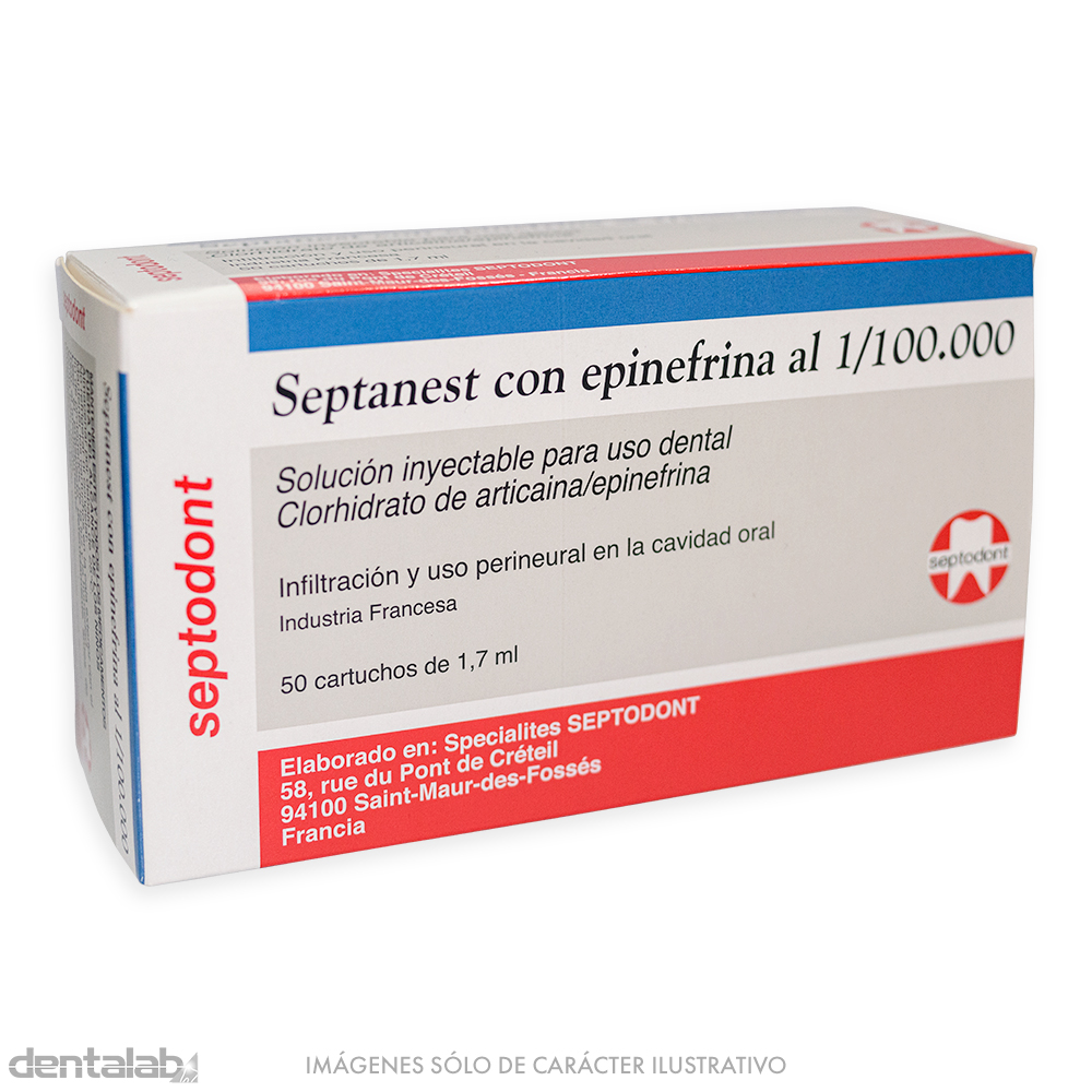 Anestesia Septanest con Epinefrina 4% x Caja