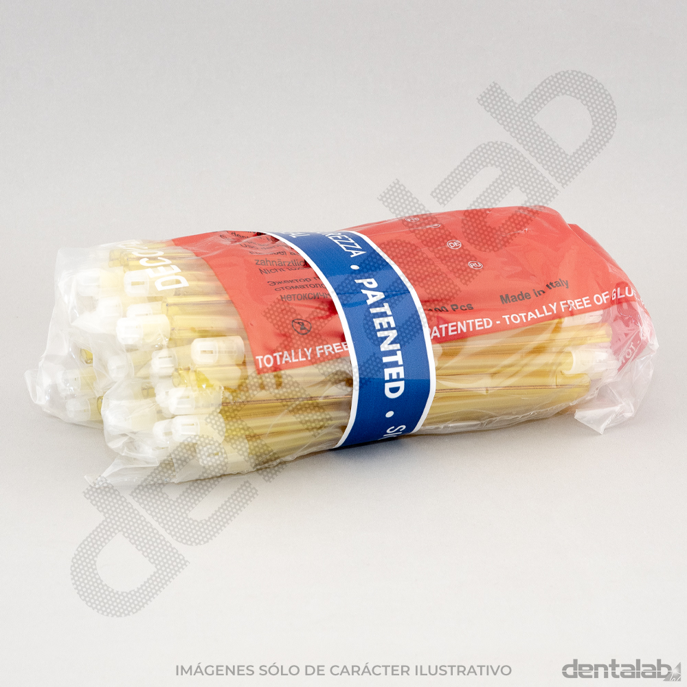 Eyectores Descartables Italianos PLUSS x 100 und. Amarillo Transparente