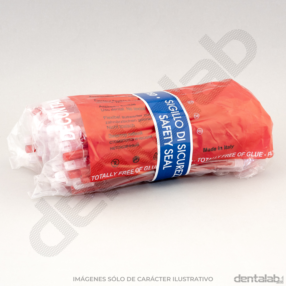 Eyectores Descartables Italianos PLUSS x 100 und. Rojos Transparente