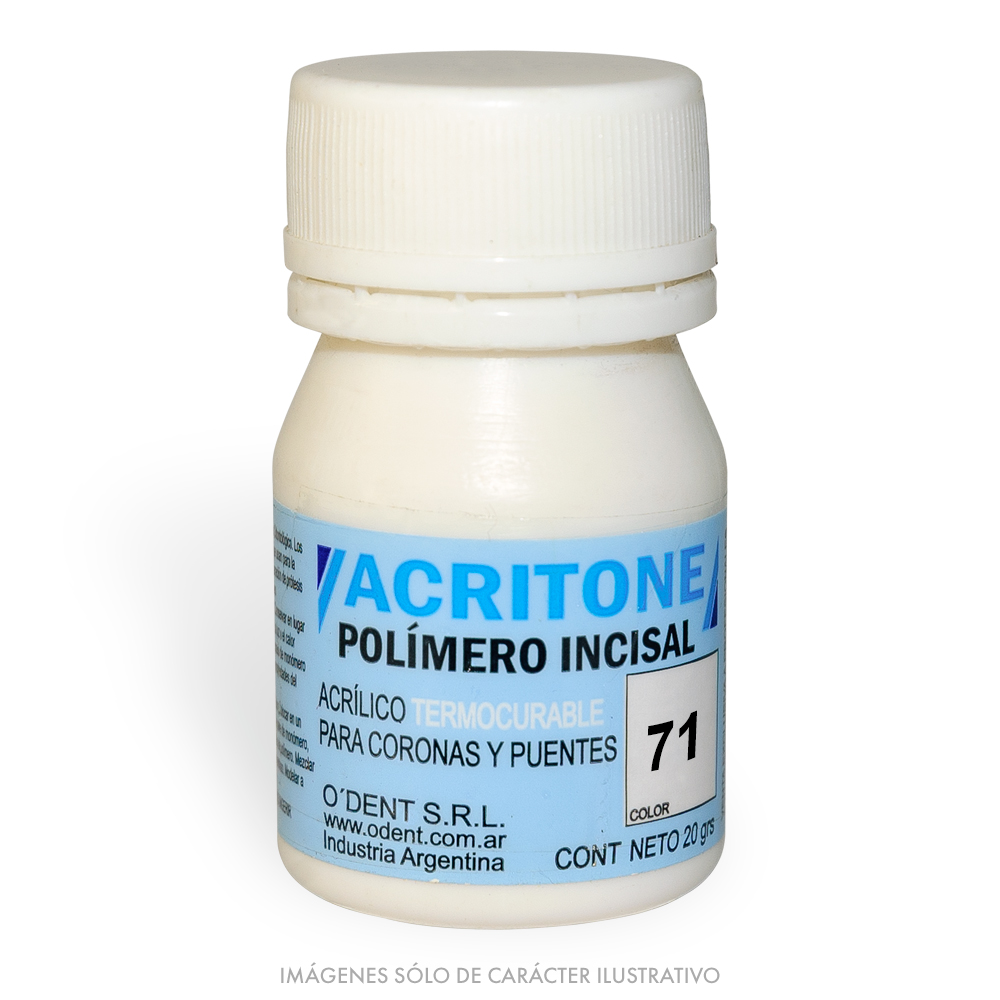 Polímero Termocurable Incisal ACRITONE 71 x 20g