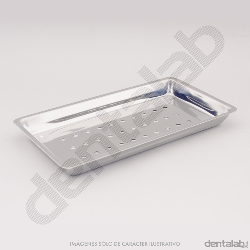 Bandeja de Acero Inoxidable Perforada 21 x 12 x 2cm