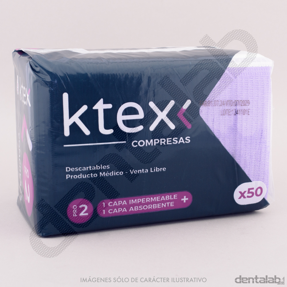Compresas Pro2 K-tex Lila x 50 und.