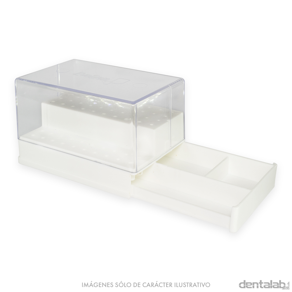 Fresero Plástico con Cajón Organizador y 60 Slots FG-CA-PM EvoDen Blanco