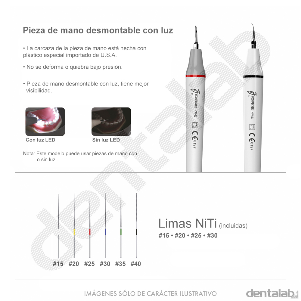 Cavitador Piezoeléctrico WOODPECKER UDS-P • LED • Función ENDO