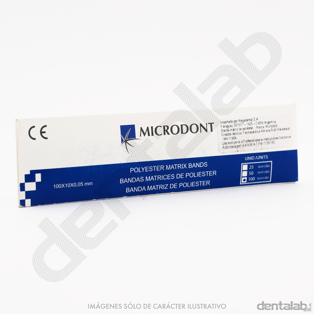 Tiras de Celuloide (Acetato) x 100 und. Microdont